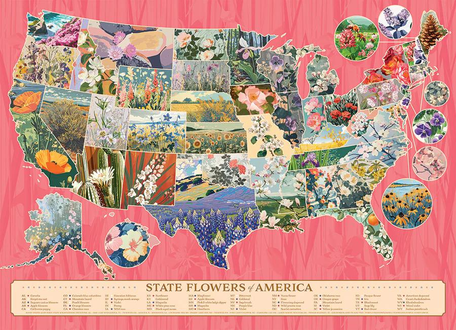 Cobble Hill State Flowers of America | 1000 Piece