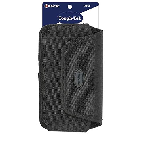 TEKYA LARGE TOUGH TEK BLACK HORIZONTAL POUCH WITH MAGNETIC CLOSURE