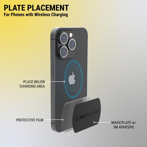 SCOSCHE MAGIC PLATE COLORS REPLACEMENT COLOR MATCH MAGIC MOUNT PLATE - BLACK