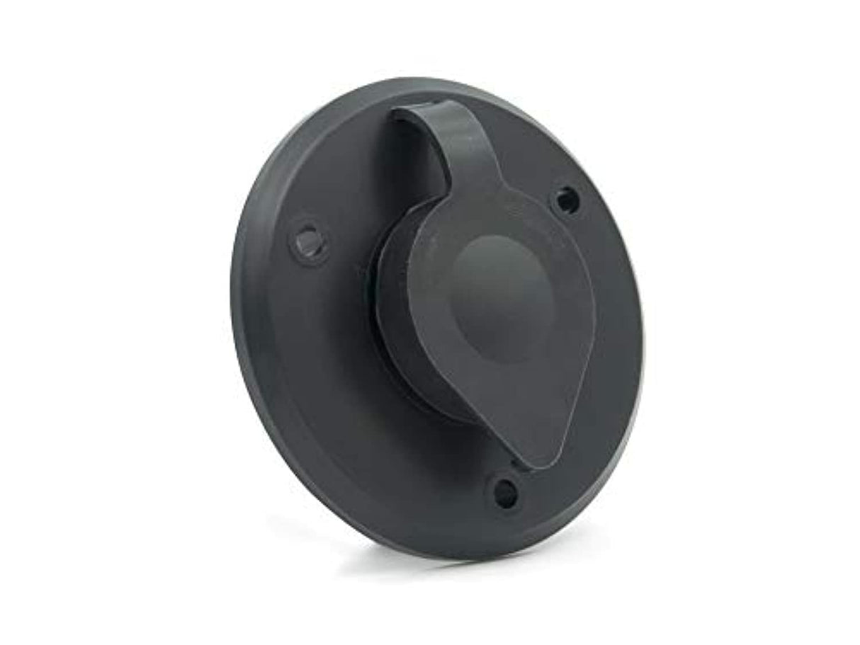 Thetford|B&B Molders RV Replacement Parts and Accessories Camper Coaxial Antenna/Cable TV Plate Large Jack Cover Polar Black PN 94321