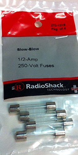 0.5A 250V 1-1/4X1/4-INCH SLOW-BLOW FUSE (4-PACK)