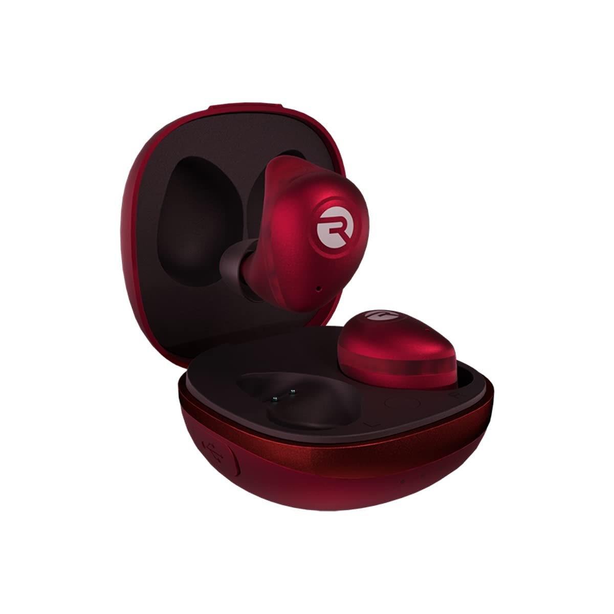 Raycon Fitness Bluetooth True Wireless Earbuds with Built in Mic 54 Hours of Battery IPX7 Waterproof and Charging Case with Talk, Text, and Play Bluetooth 5.2 Portable Sport (Flare Red)