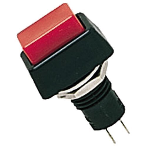 250VAC 2P SPST OFF-(ON) SQUARE PUSH BUTTON SWITCH, 1A