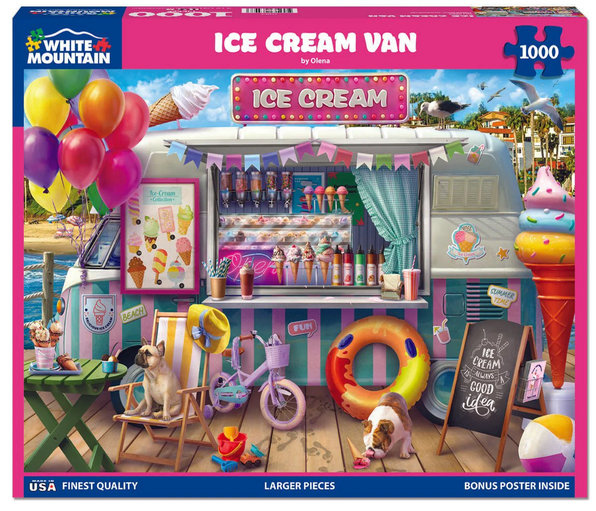 White Mountain Ice Cream Van- 1000 Piece Jigsaw Puzzle