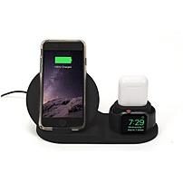 M-EDGE APPLE TRIPLE CHARGE WIRELESS CHARGING DOCK - BLACK