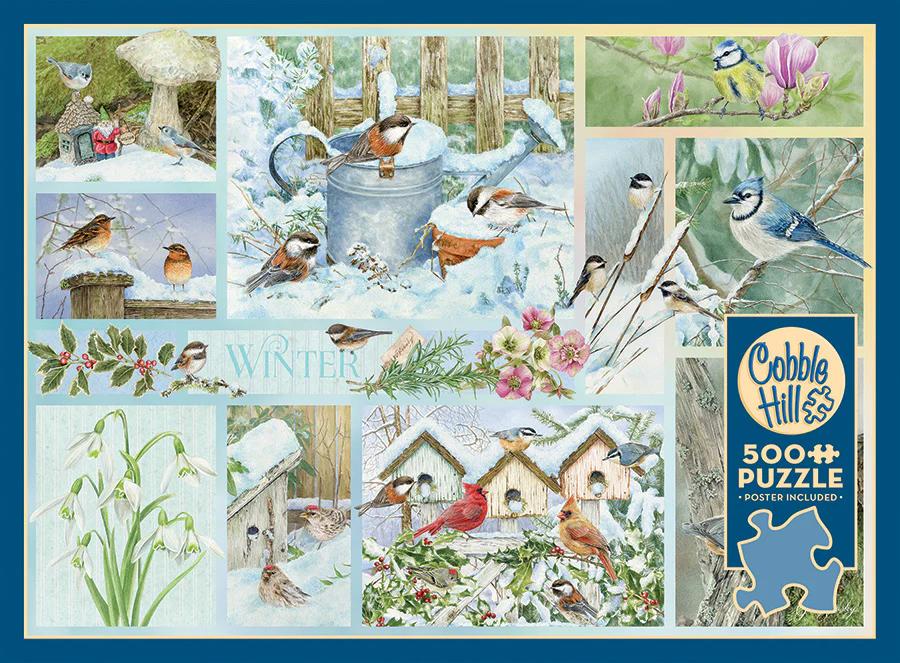 Cobble Hill Garden Birds in Winter | 500 Piece
