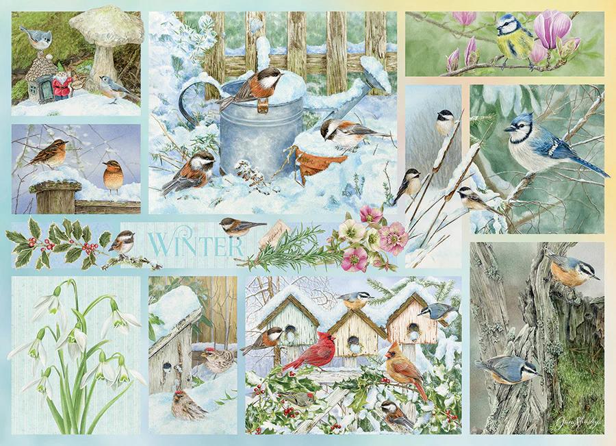 Cobble Hill Garden Birds in Winter | 500 Piece