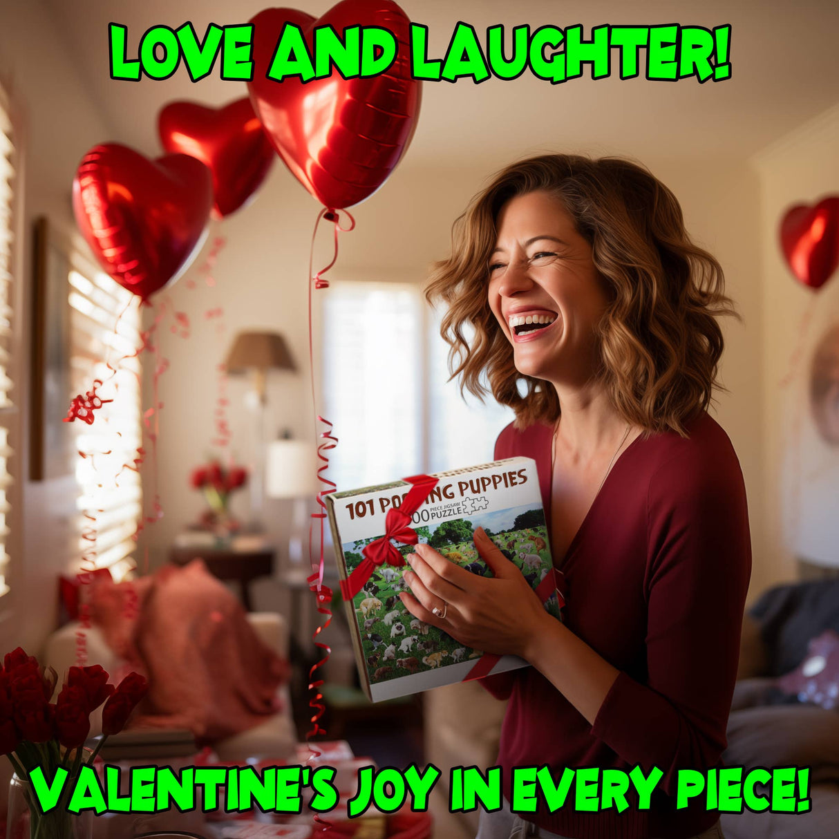 101 Pooping Puppies 1000-Piece Puzzle, Christmas Gift, Gag