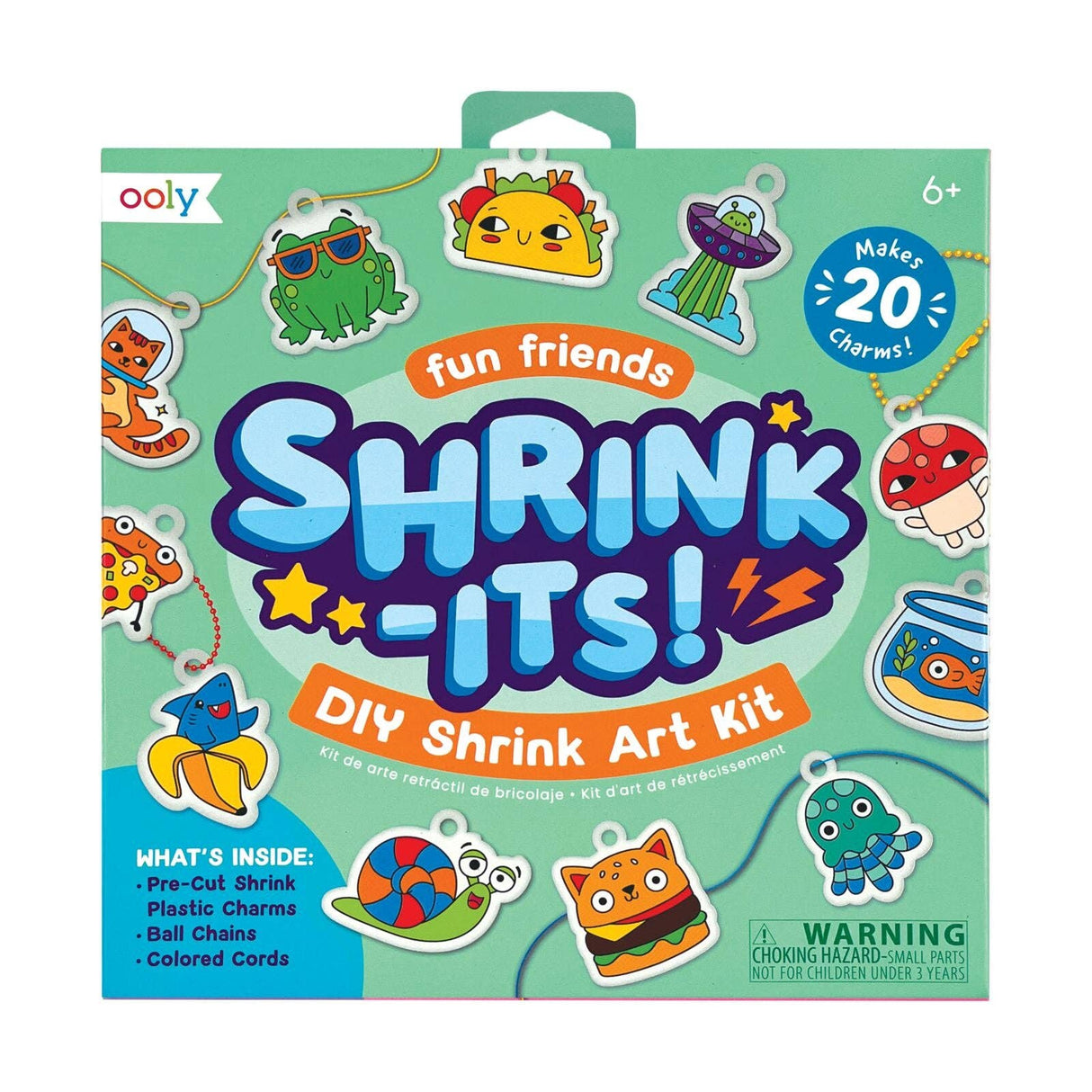 OOLY - Shrink-Its!: D.I.Y. Shrink Art Kit - Fun Friends (28 PC Set)