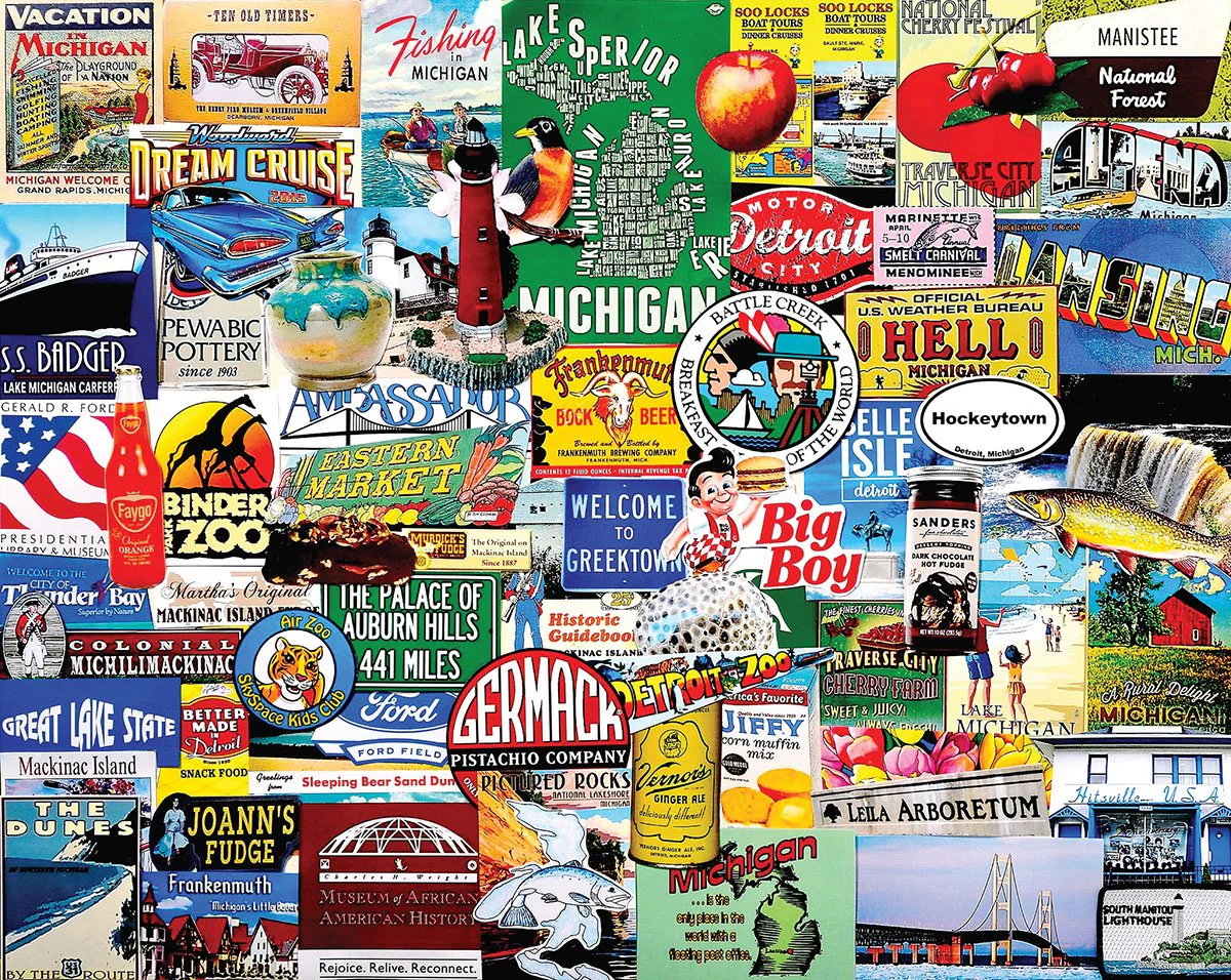 White Mountain Puzzles I Love Michigan - 1000 Piece Jigsaw Puzzle