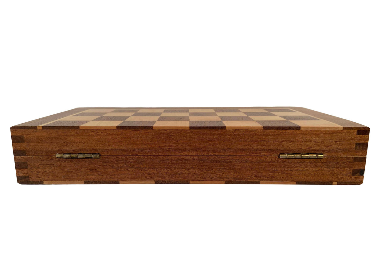 Wood Expressions - Travel Magnetic Wood Folding Chess Set, 12 inches