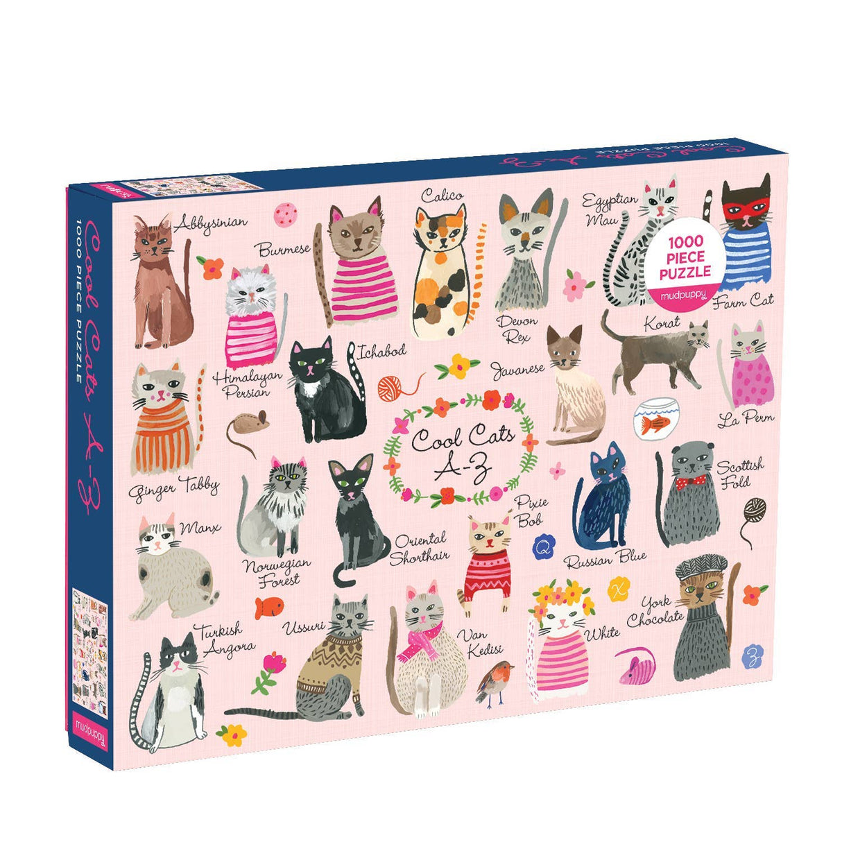 Mudpuppy - Cool Cats A-Z 1000 Piece Family Puzzle