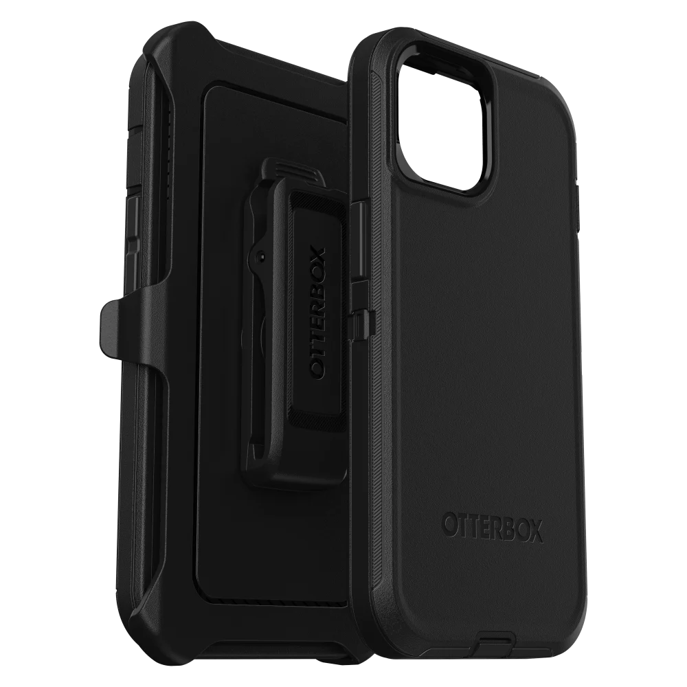 OtterBox - Defender Case for Apple iPhone 15 / iPhone 14 / iPhone 13 - Black