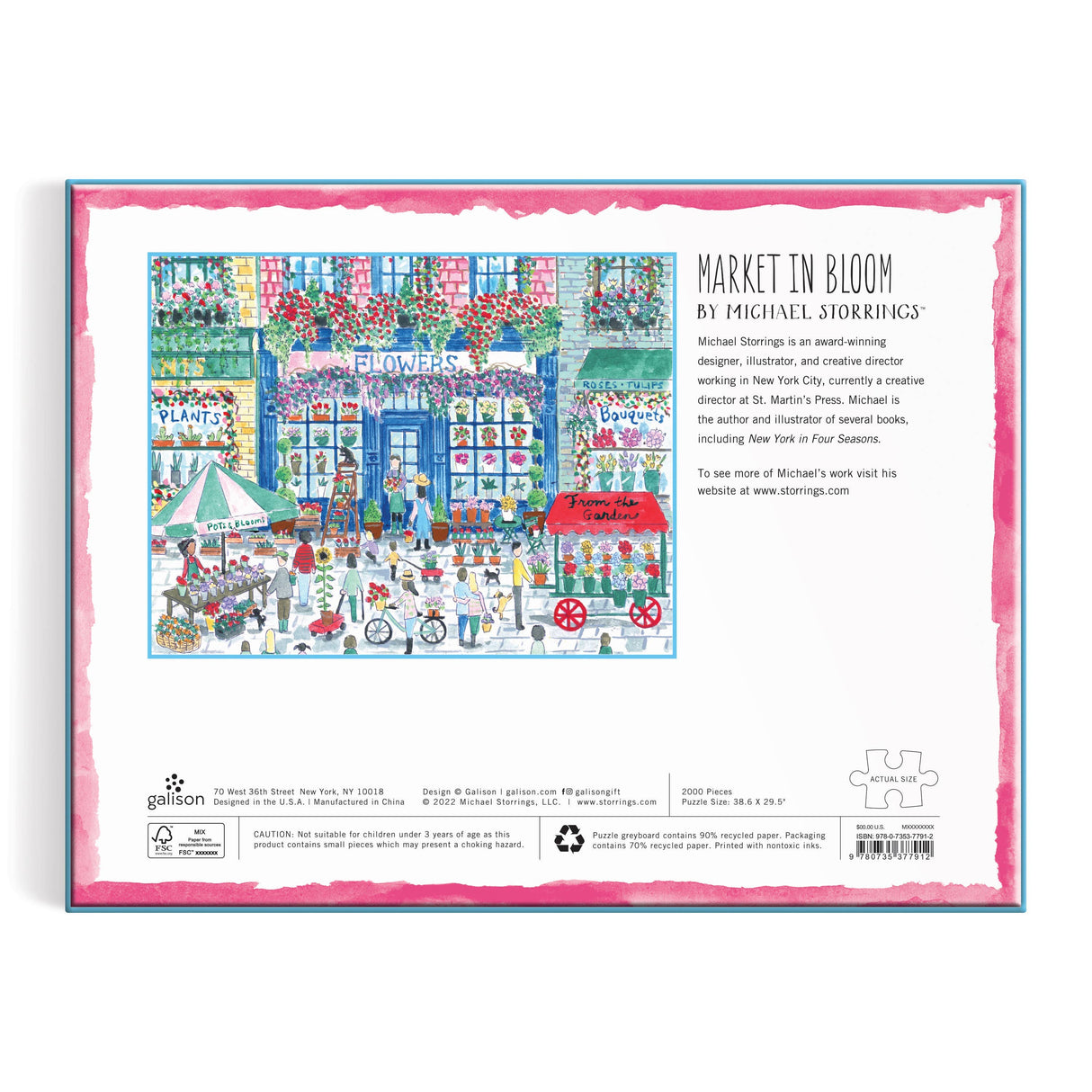 Galison - Michael Storrings Market in Bloom 2000 Piece Puzzle