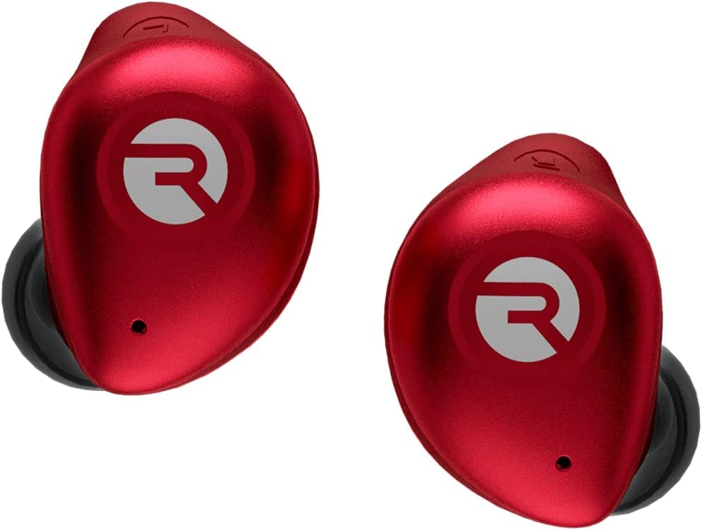 Raycon Fitness Bluetooth True Wireless Earbuds with Built in Mic 54 Hours of Battery IPX7 Waterproof and Charging Case with Talk, Text, and Play Bluetooth 5.2 Portable Sport (Flare Red)