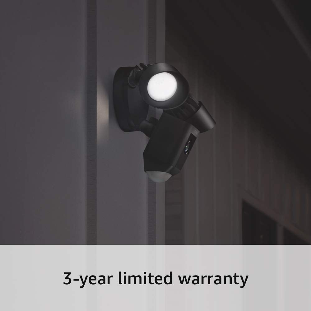Ring Floodlight Cam X Black - lifetime video recording, 3-year device warranty, dedicated tech support - Distributor Bundle