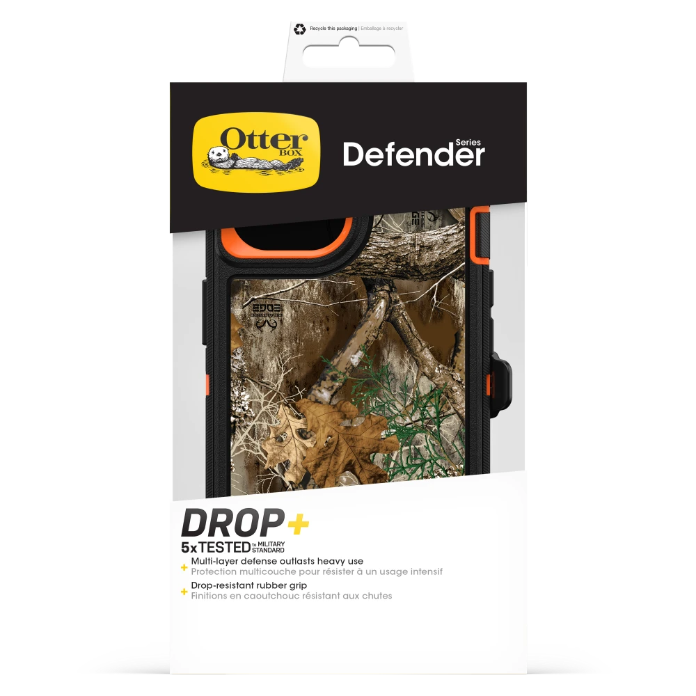 OtterBox - Defender Graphics Case for Apple iPhone 15 / iPhone 14 / iPhone 13 / iPhone 16e - Realtree Edge