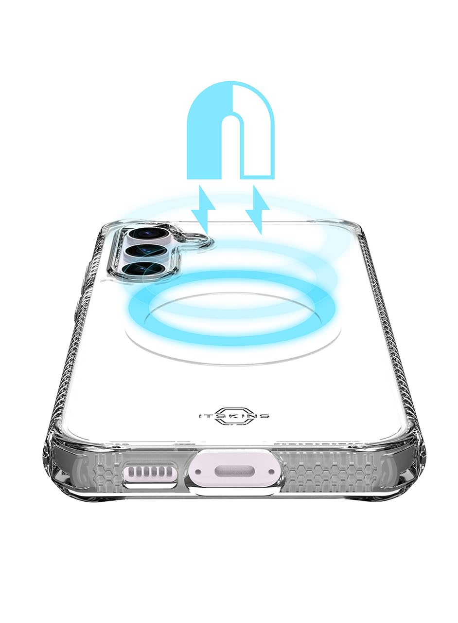 Itskins - Hybrid_r Clear Magsafe Case For Samsung Galaxy S23 Fe - Transparent