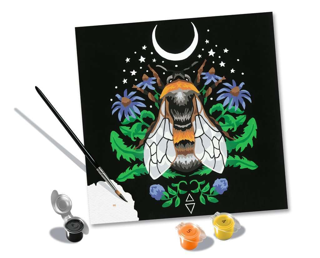 Ravensburger CreArt Pixie Cold: Bee Paint by Numbers Kit for Adults - 23512 - Painting Arts and Crafts for Ages 12 and Up