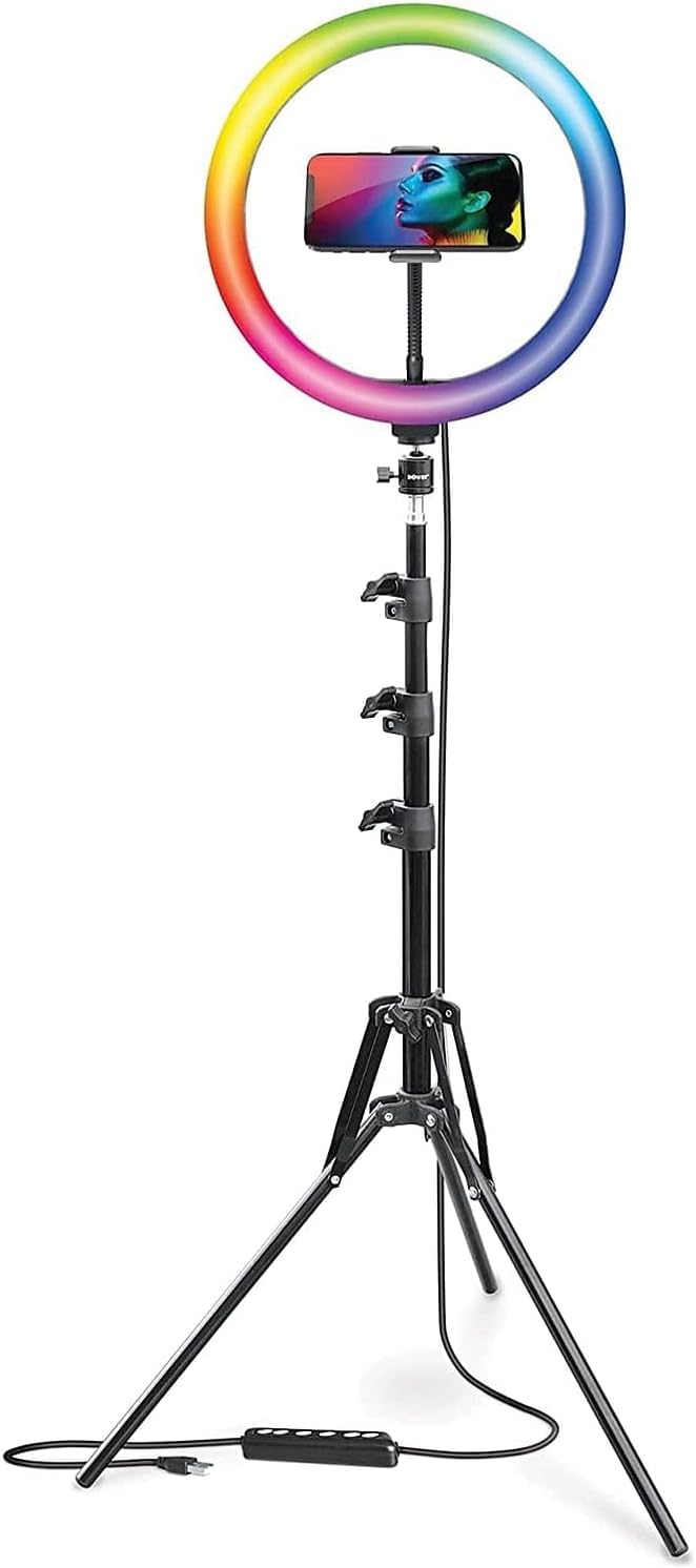 Bower 12-inch RGB LED Selfie Ring Light Studio Kit