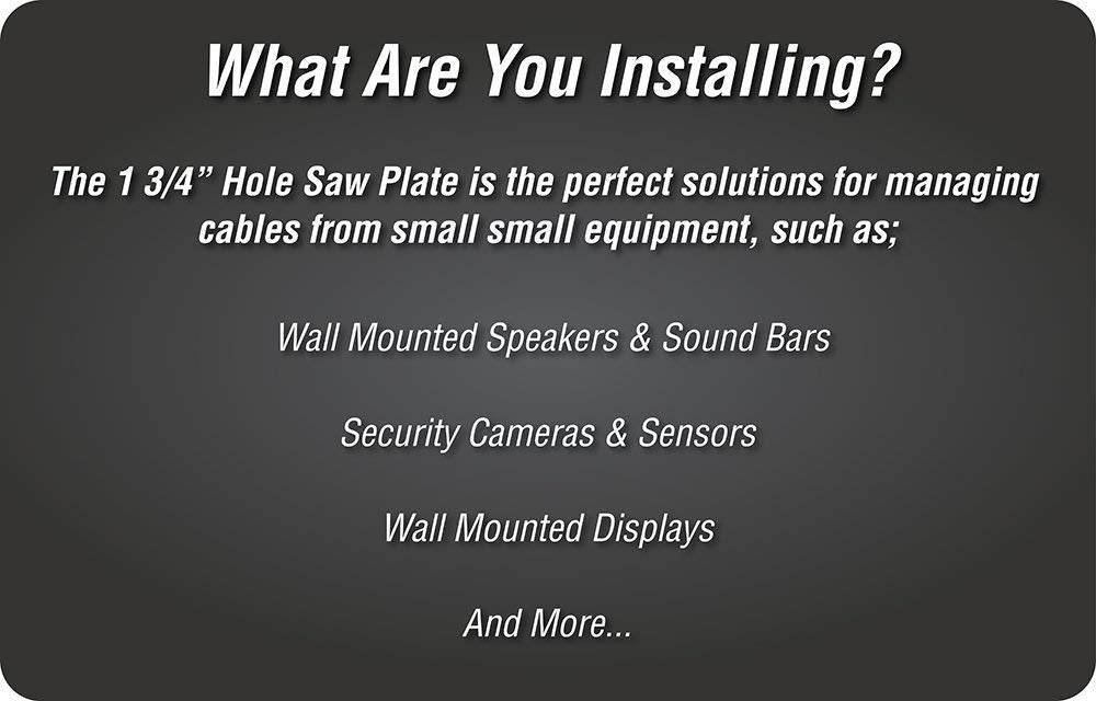 DATA COMM Hole Saw Brush Wall Plate-2x2 In Wall Cable Management Plate To Hide Low Voltage Cables-Low Profile Recessed Cable Plate For Cable Pass Through Wall Plate–Hide TV Wires Behind the Wall-White