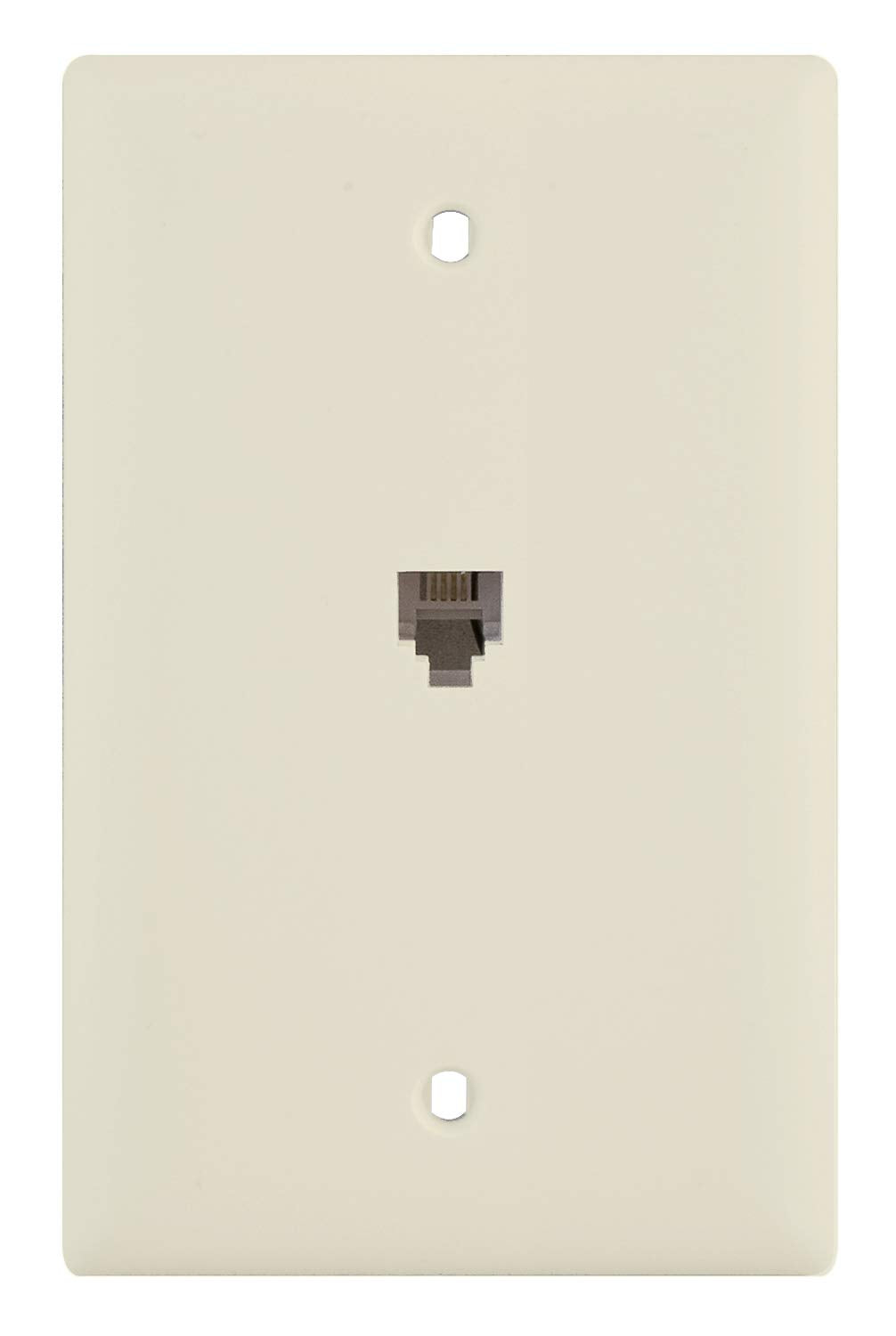 On-Q TPTE1LA Premolded Voice/Video Wall Plate, Light Almond