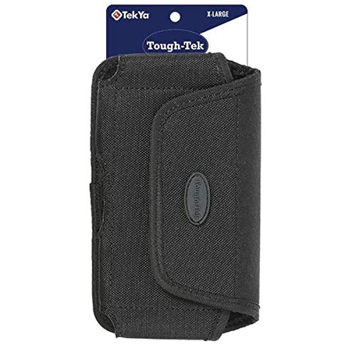 TEKYA EXTRA LARGE (XL) TOUGH TEK BLACK HORIZONTAL POUCH WITH MAGNETIC CLOSURE