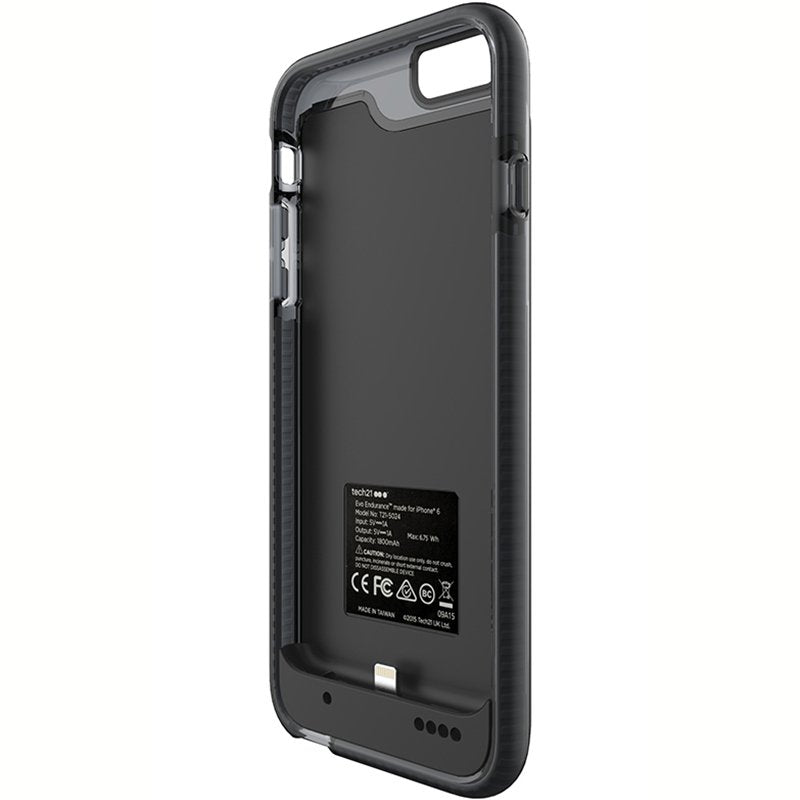 TECH21 EVO ENDURANCE BATTERY CASE - IPHONE 6/7/8 & SE- BLACK