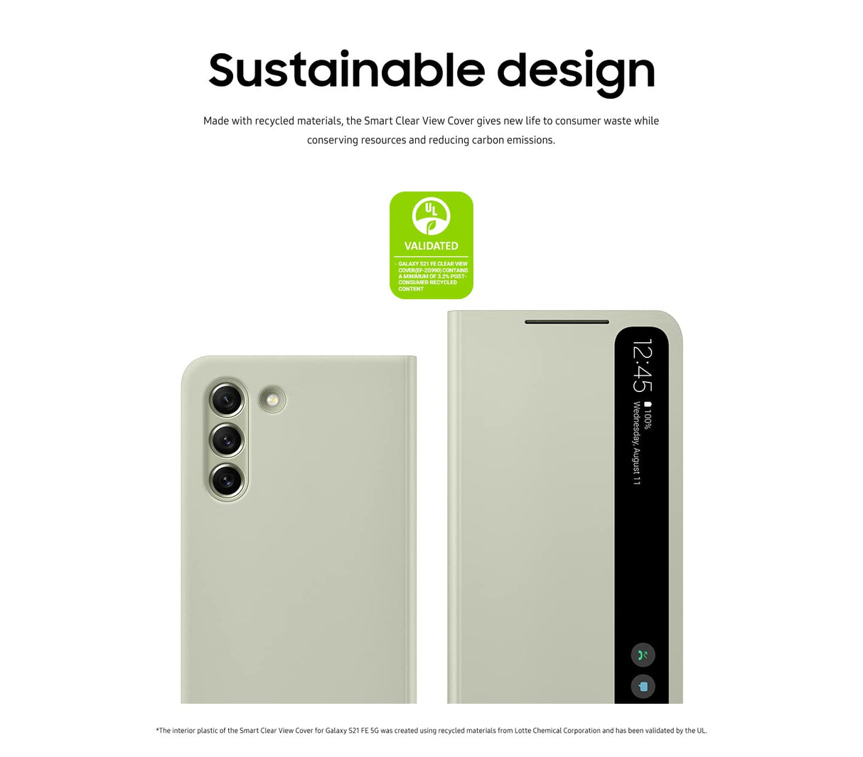 SAMSUNG - S VIEW CASE FOR SAMSUNG GALAXY S21 FE 5G - BLACK