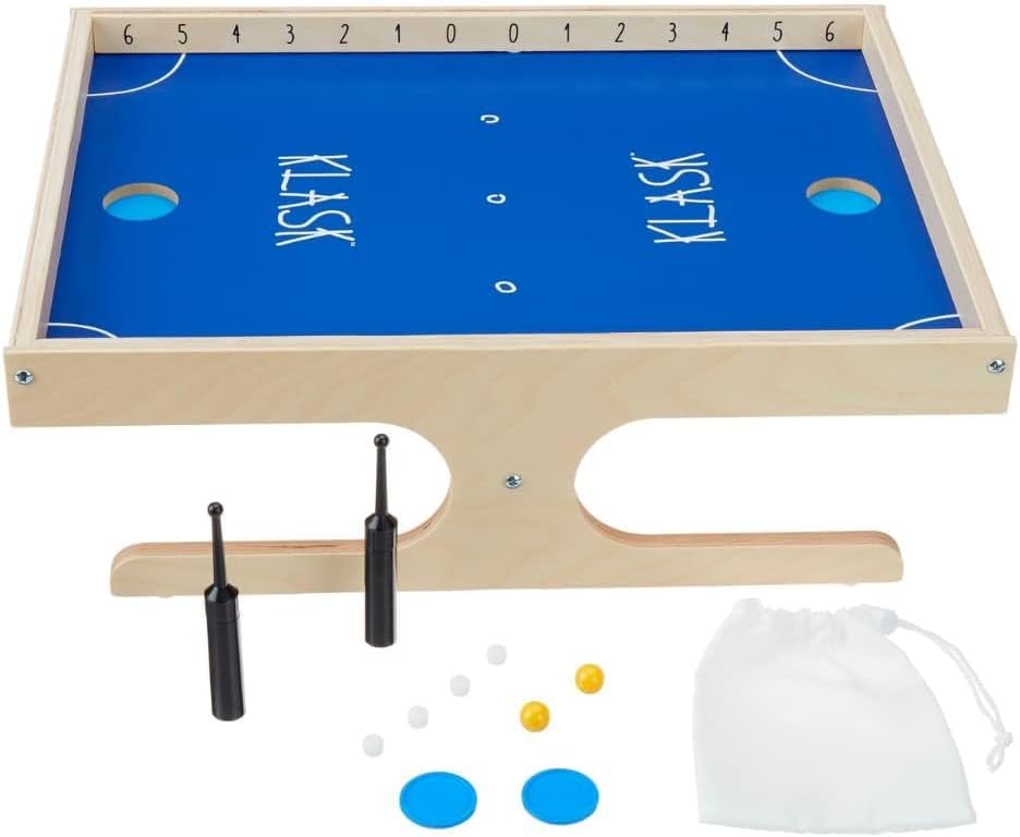 KLASK: The Magnetic Award-Winning Party Game of Skill - for Kids and Adults of All Ages That’s Half Foosball, Half Air Hockey