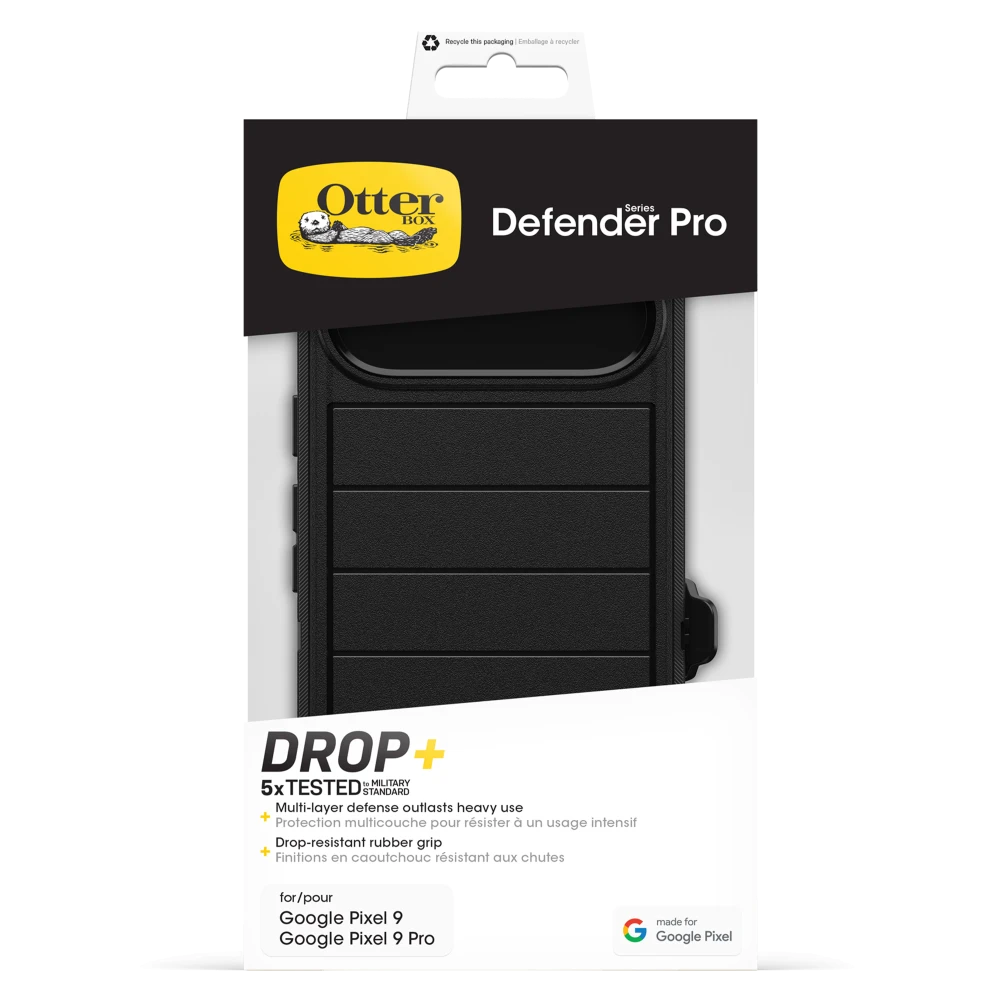 OtterBox - Defender Pro Case for Google Pixel 9 / Pixel 9 Pro - Black