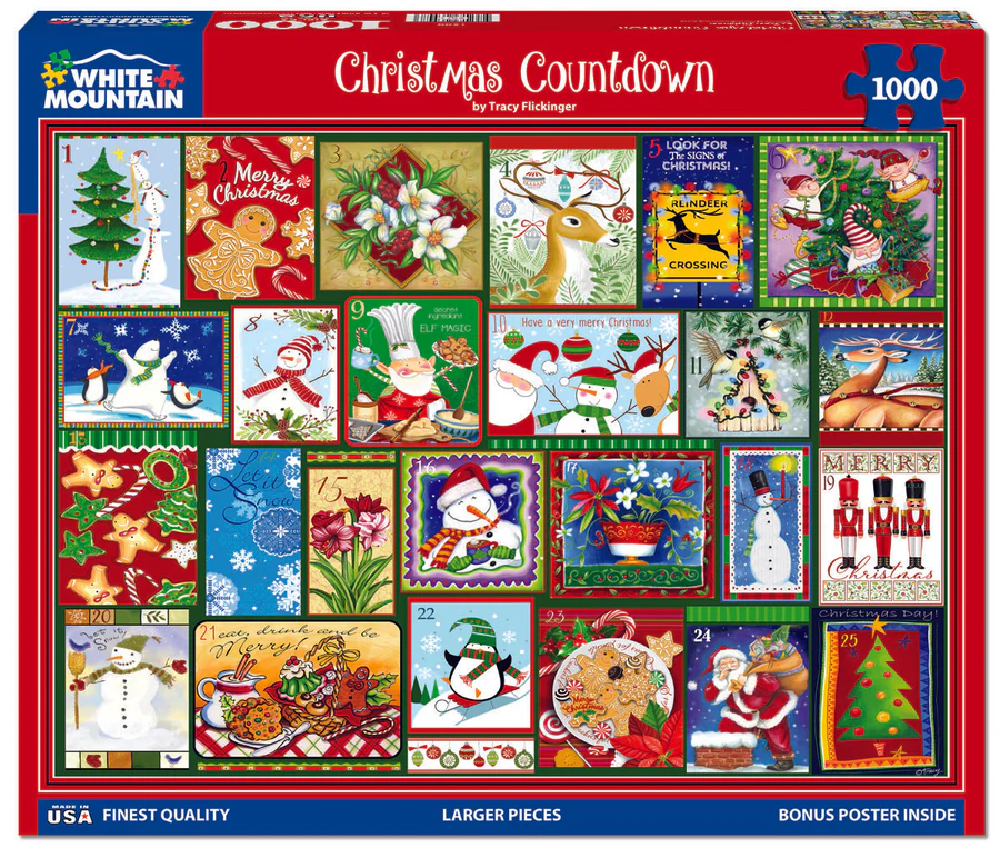 White Mountain - Christmas Countdown - 1000 Piece Jigsaw Puzzle