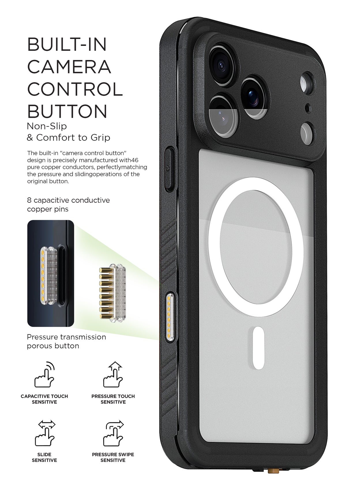 xBase iPhone 17 Pro Max - Waterproof MagSafe Compatible Case w/Wrist Strap - image 4
