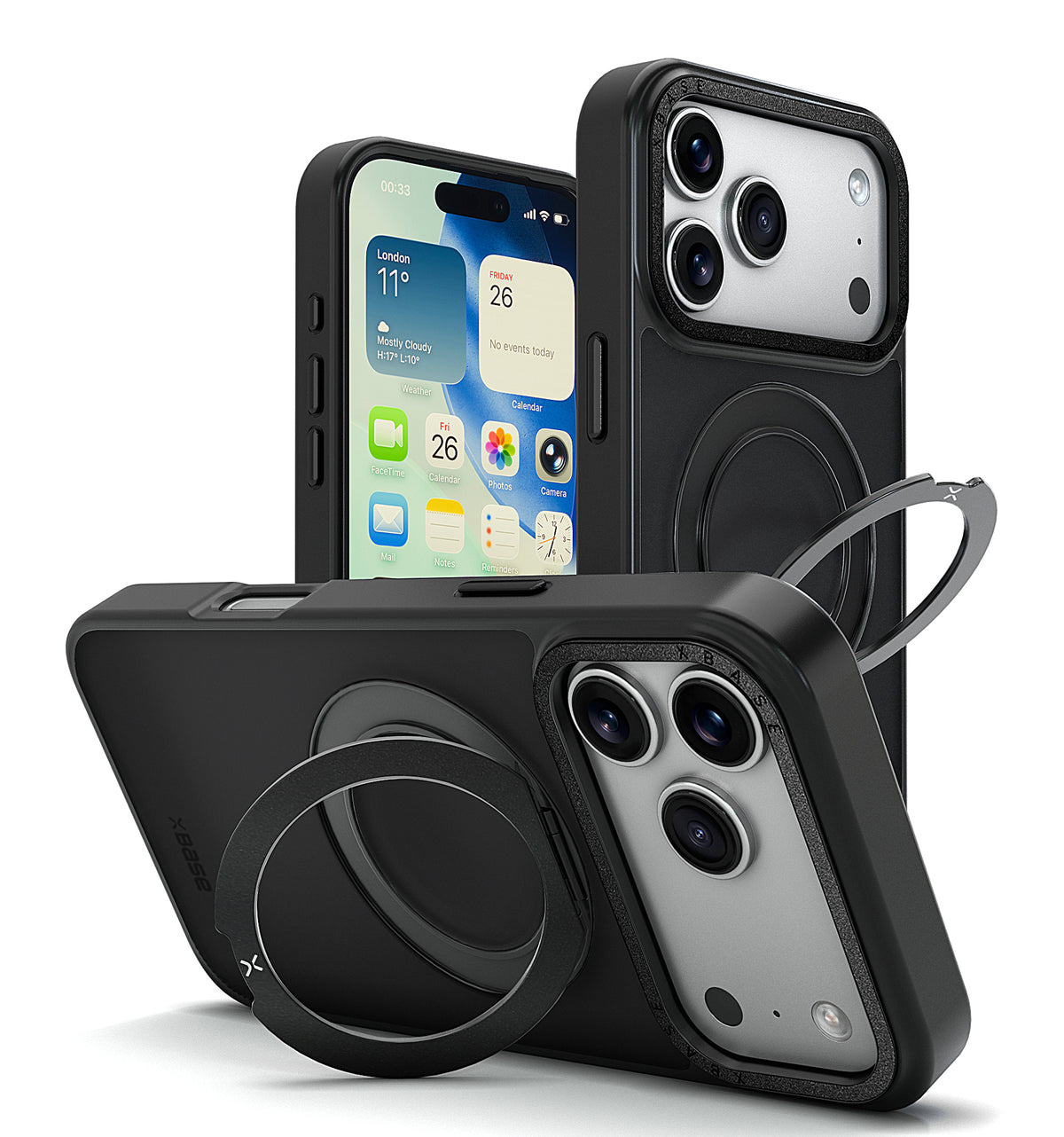 xBase iPhone 17 Pro Max - DuoHybrid w/ Kickstand MagSafe - Protective Case - Black - image 1