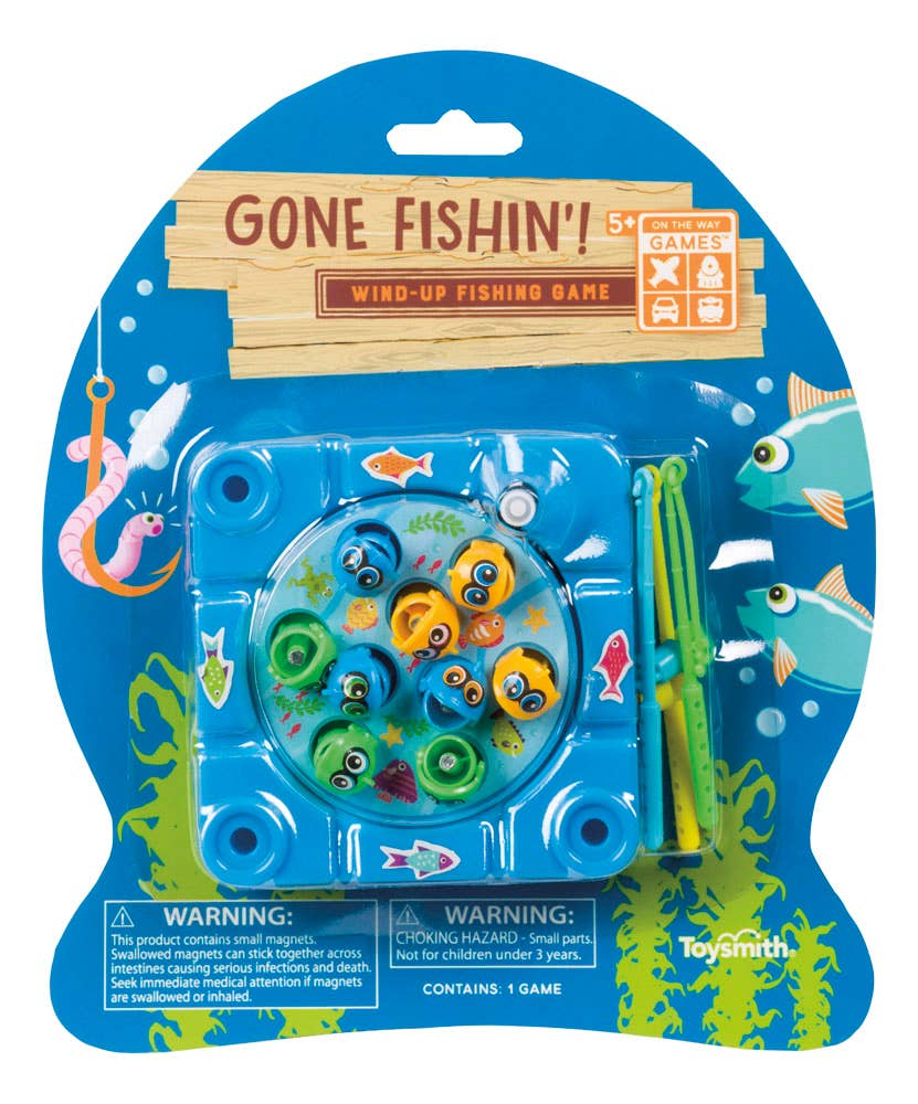 Toysmith - Toysmith Gone Fishin' Board Or Travel Game, Blue