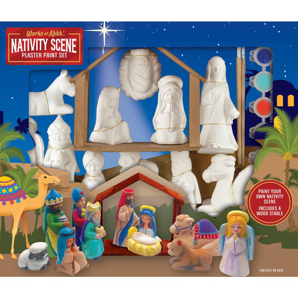 Masterpieces Puzzles - Nativity Scene - Plaster Figurine Paint Set