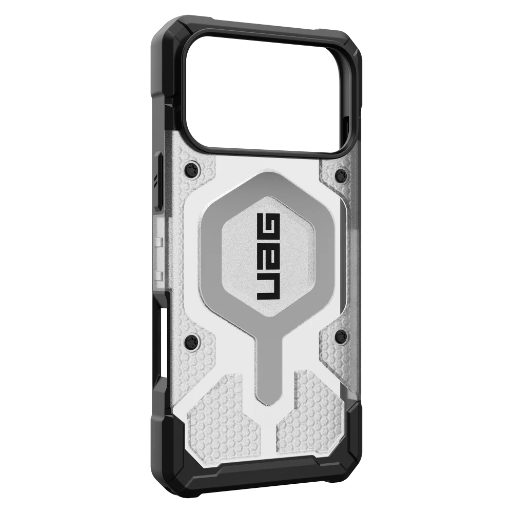 Urban Armor Gear (UAG) - Pathfinder Clear MagSafe Case for Apple iPhone 17 Pro Max - Ice and Silver
