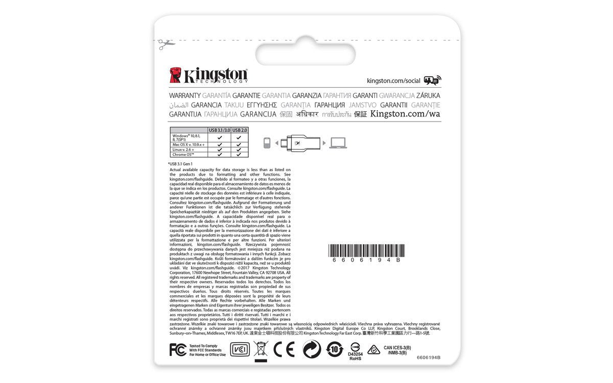 KINGSTON DUAL INTERFACE MICROSD READER