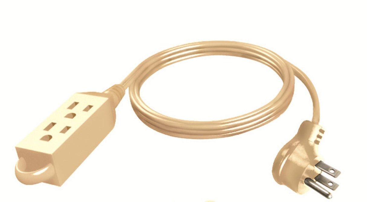Stanley 31125 CordMax9 Appliance, Grounded 9ft 3-Outlet Low Profile Indoor Extension Cord, Beige