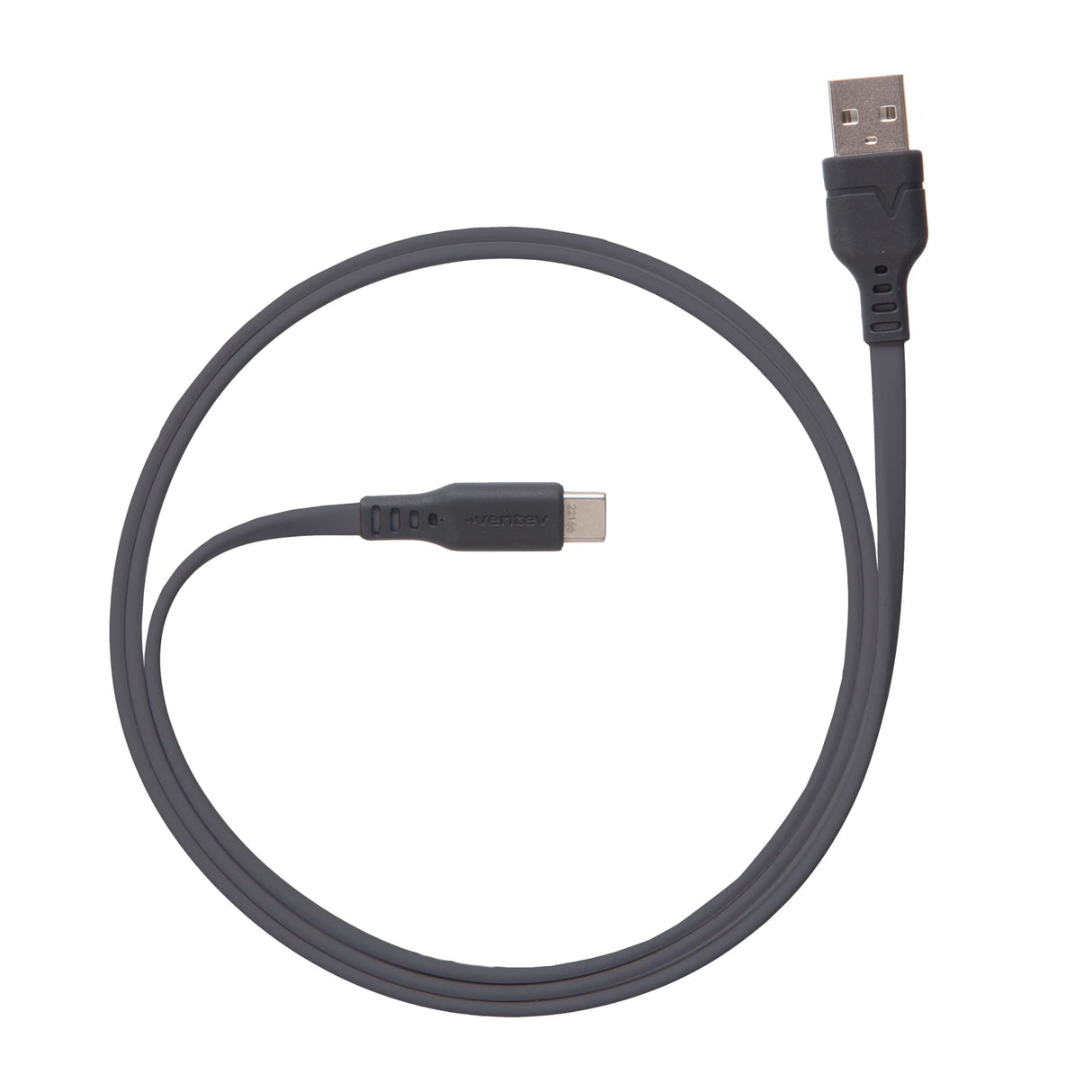 Ventev - Chargesync Flat Usb A To Usb C Cable 3.3ft - Gray