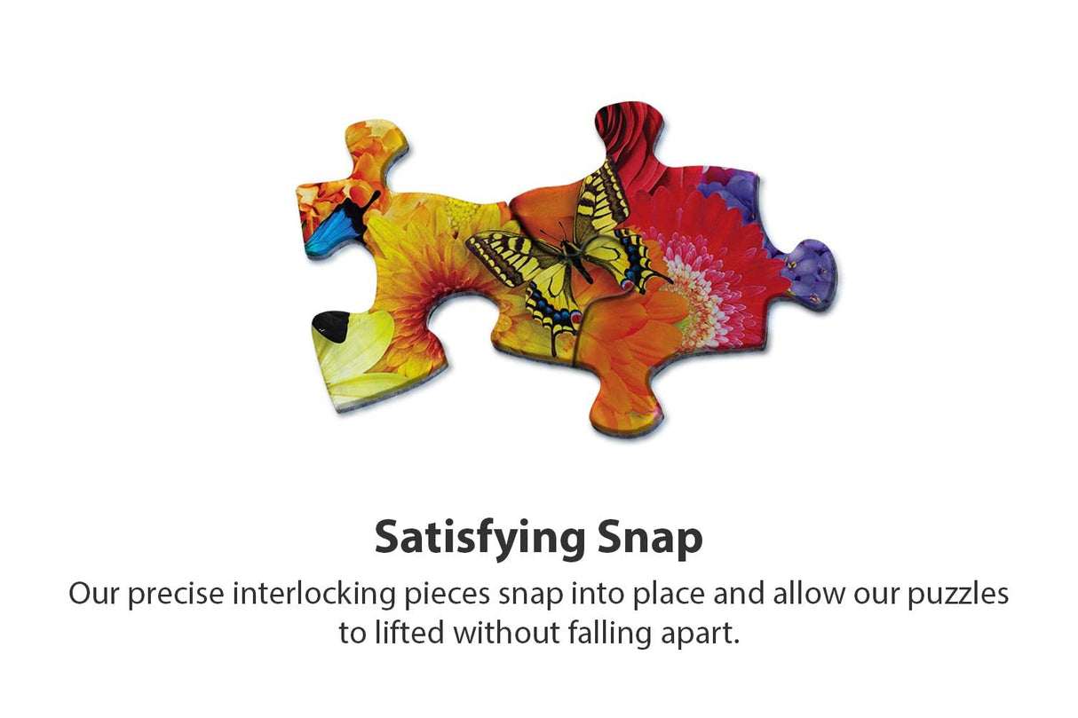 Springbok 500 Piece Round Jigsaw Puzzle Colorful Bloom