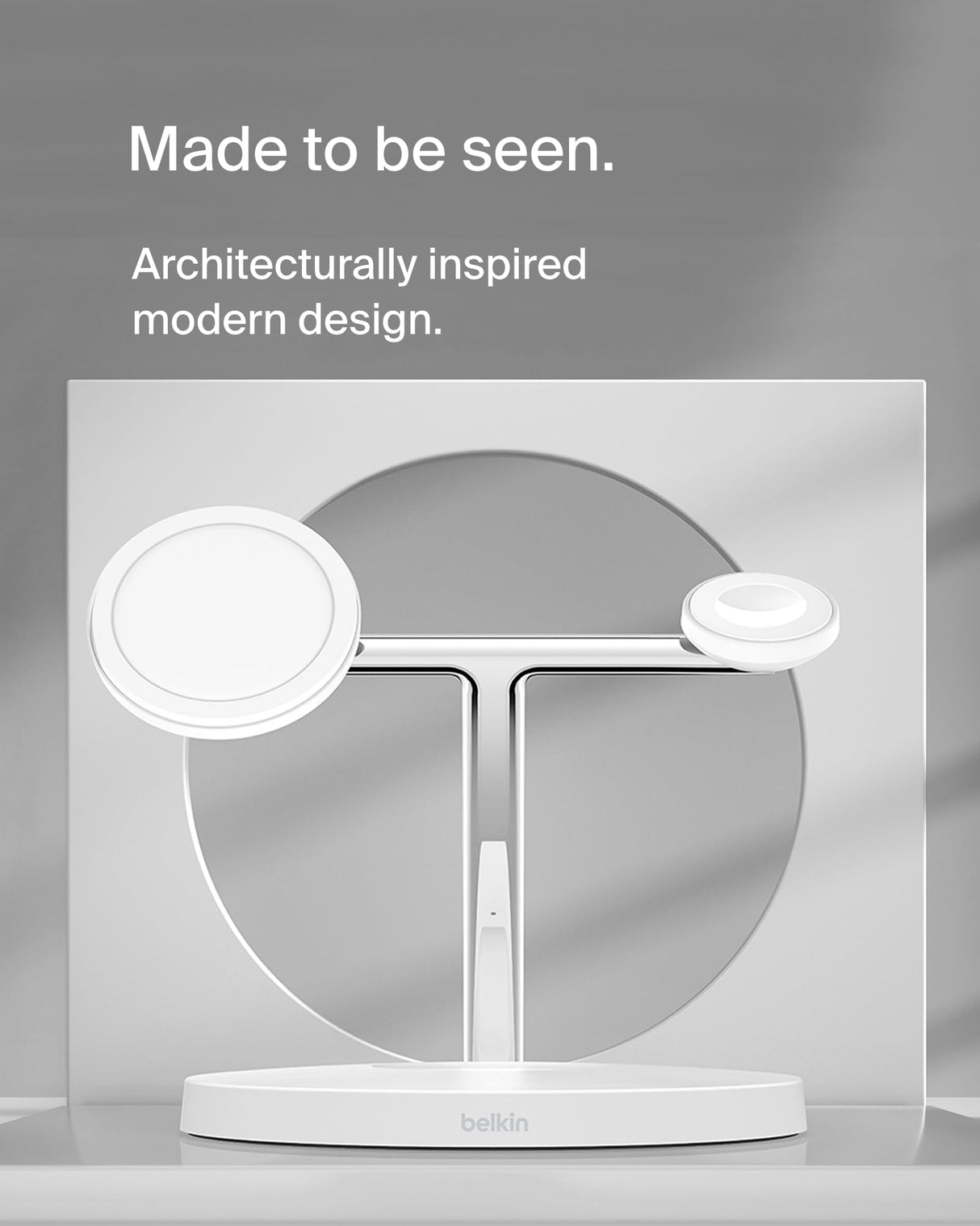 Belkin - Boost Charge Pro 3 In 1 Magsafe Wireless Charging Stand 15w - White