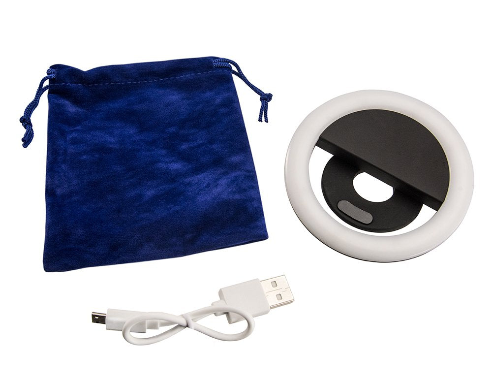 ARKON Mounts Rechargeable Phone Selfie Light | 40 High Power LEDs | Color Accurate | 3 Light Modes