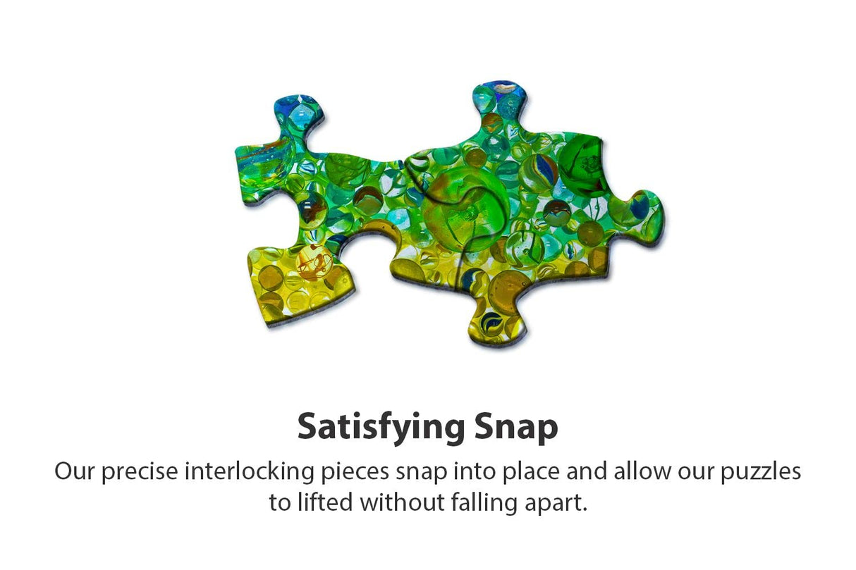 Springbok 500 Piece Round Jigsaw Puzzle Illuminated Marbles