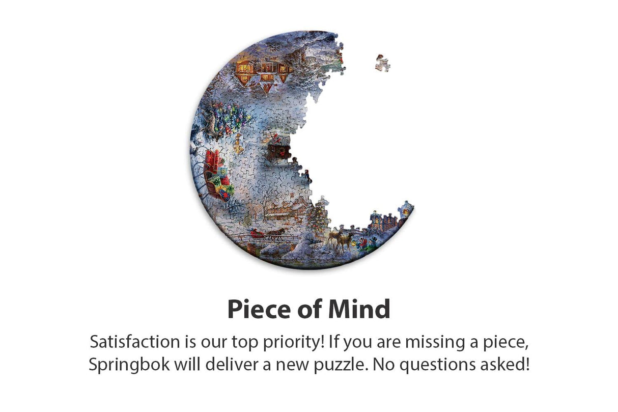 Springbok Winter Wonderland 500 Piece Round Jigsaw Puzzle