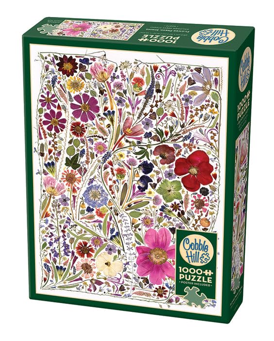 Cobble Hill 1000 Piece Puzzle - Flower Press: Spring - Sample Poster Included