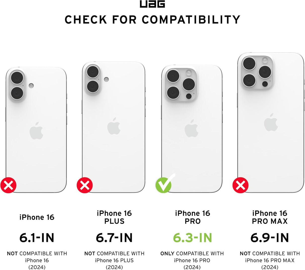 URBAN ARMOR GEAR Monarch Case Compatible with Apple iPhone 16 Pro Case (Wireless Charging Compatible, 5-Layer Military Standard Protection, Raised Edge) Carbon Fibre