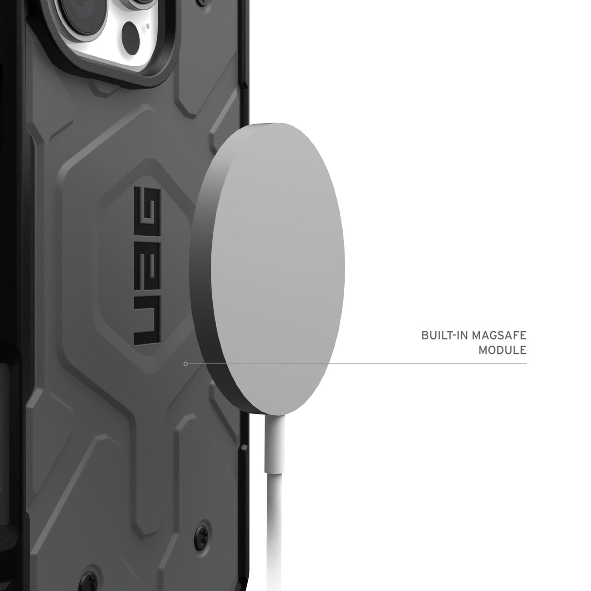 URBAN ARMOR GEAR UAG Designed for iPhone 16 Pro Max Case 6.9" Pathfinder - Compatible with MagSafe Charging Rugged Shockproof Anti-Slip Military Grade Protective Cover, Silver