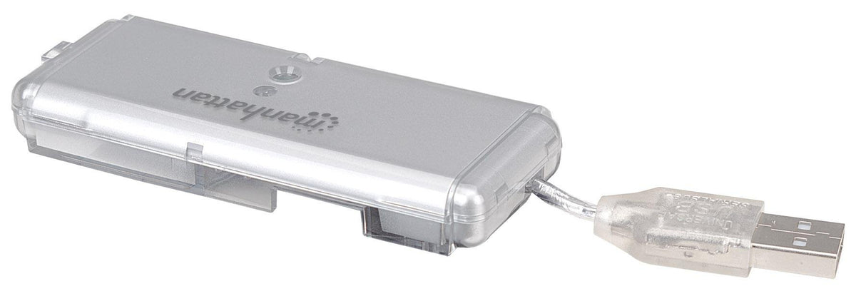 Manhattan 4-Port Hi-Speed USB Pocket Hub - Silver (160599)