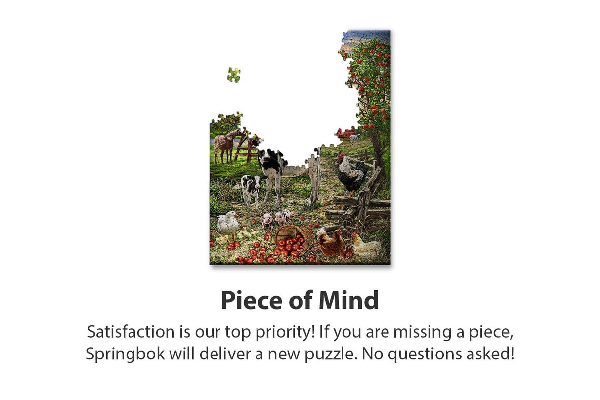 Springbok 500 Piece Jigsaw Puzzle Barnyard Animals